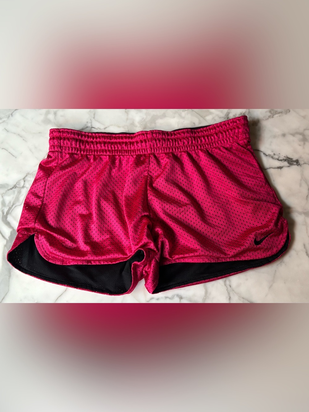Nike Women's Hot Pink Mesh Athletic Shorts